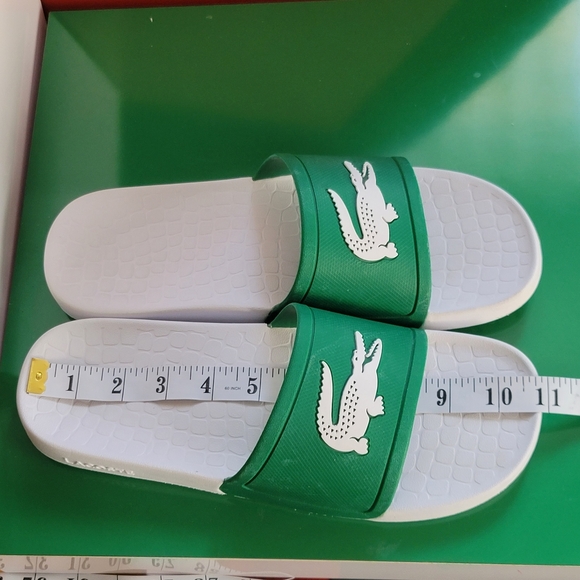 ❗️LACOSTE White Slide Sandals with Embossed Logo ❗️ - Picture 9 of 15